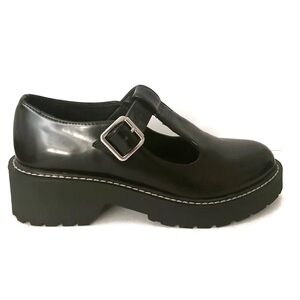 Madden Girl Black T-Bar Platform Shoes Chunky Mary Jane Y2K Academia Women’s 8
